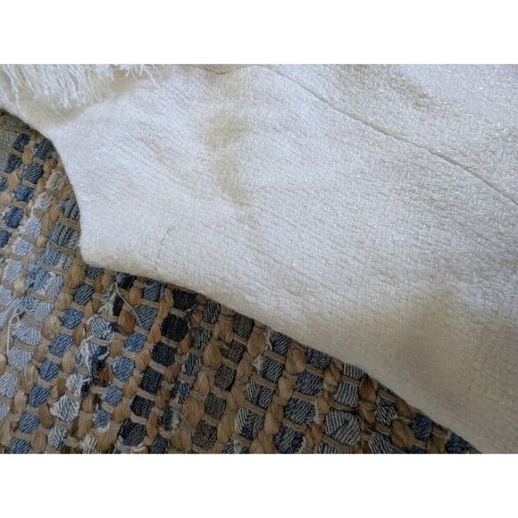 Penny Lane Coat Oatmeal Fuzzy Open Vest Sleeveless Women's S Festival Coquette - Picture 6 of 10